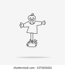Scarecrow icon. Vector concept illustration for design.