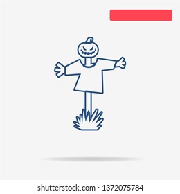 Scarecrow icon. Vector concept illustration for design.