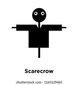 Scarecrow icon vector isolated on white background, Scarecrow transparent sign , black symbols