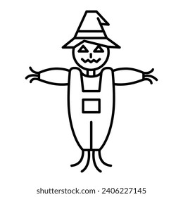 Vektorgrafik von Scarecrow-Symbolen auf trendigem Design
