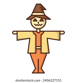 Scarecrow icon vector on trendy design