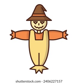Scarecrow icon vector on trendy design