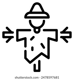 Scarecrow icon for web, app, infographic etc