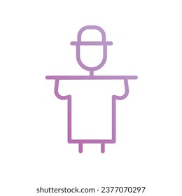 Scarecrow icon with white background vector stock illustration