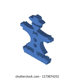 Scarecrow isometric left top view 3D icon