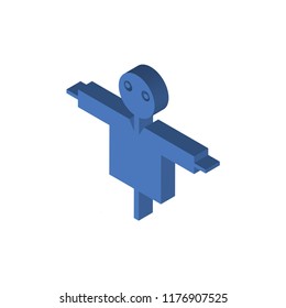 Scarecrow isometric left top view 3D icon