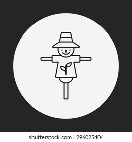 Scarecrow line icon