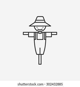 Scarecrow line icon