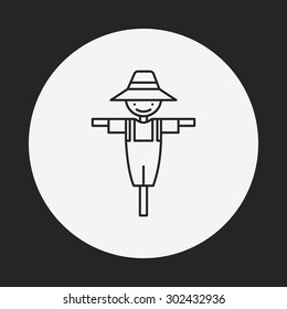 Scarecrow line icon