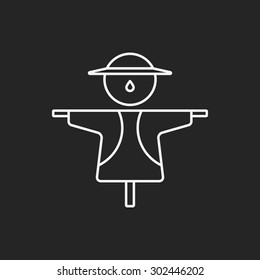Scarecrow line icon
