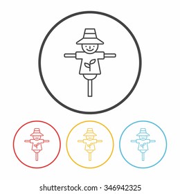 Scarecrow line icon