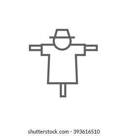 Icono de línea de la espantapájaros.