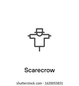 Scarecrow line icon - Vector