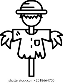 Design de ícone de vetor de Linha de Espantalho
