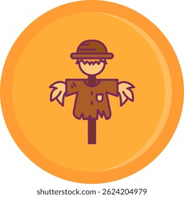 Scarecrow Line vector Icon Design