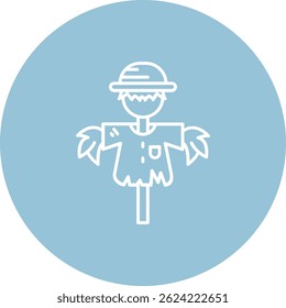 Scarecrow Line vector Icon Design