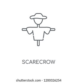 Scarecrow linear icon. Scarecrow concept stroke symbol design. Thin graphic elements vector illustration, outline pattern on a white background, eps 10.