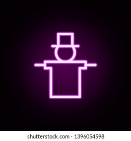 scarecrow neon icon. Elements of autumn set. Simple icon for websites, web design, mobile app, info graphics