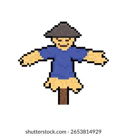 scarecrow puppet scary pixel art