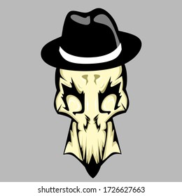 scarecrow skeleton vector art design. perfect to use for tattoo or t shirt design