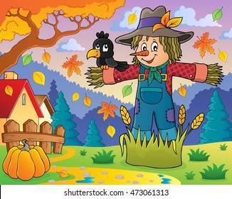 Scarecrow theme image 2 - eps10 vector illustration.