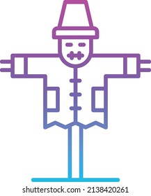 Icono de vector de espantapájaros. Se puede usar para imprimir, móviles y aplicaciones web.