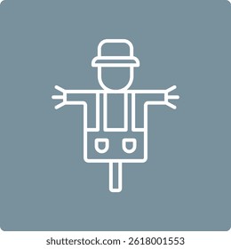 Ícone do vetor de espantalho. Pode ser usado para impressão, aplicativos móveis e da Web.