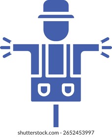 Ícone do vetor de espantalho. Pode ser usado para impressão, aplicativos móveis e da Web.