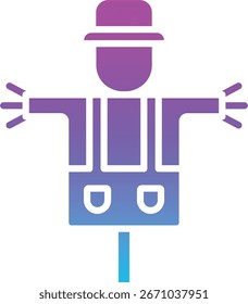 Scarecrow vector icon 