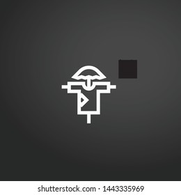 Scarecrow vector icon. Scarecrow concept stroke symbol design. Thin graphic elements vector illustration, outline pattern for your web site design, logo, UI. EPS 10.