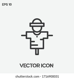 Scarecrow vector icon illustration. Ui/Ux. Premium quality.
