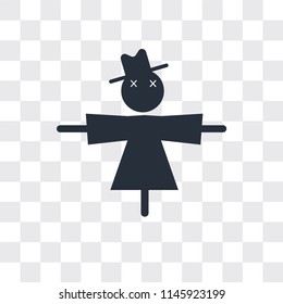 Scarecrow vector icon isolated on transparent background, Scarecrow logo concept
