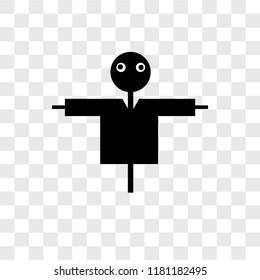 Scarecrow vector icon isolated on transparent background, Scarecrow logo concept