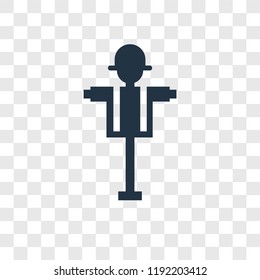 Scarecrow vector icon isolated on transparent background, Scarecrow transparency logo concept