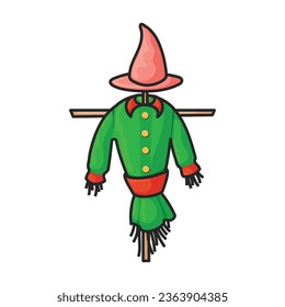 Scarecrow vector icon.Color vector icon isolated on white background scarecrow.