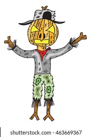 Scarecrow vector illustration