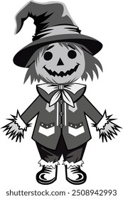 scarecrow vector illustration for halloween or october festival