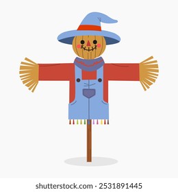 Ilustração do vetor espantalho isolada no fundo branco