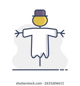 Scarecrow vector isolated design icon. Graph symbol for agriculture, garden and plants web site and apps design, logo, app, UI