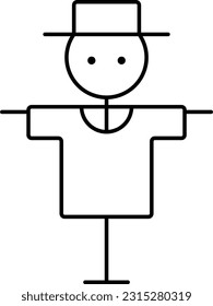 Scarecrows farm puppet agricaulture cultivation Outline