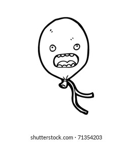scared balloon cartoon