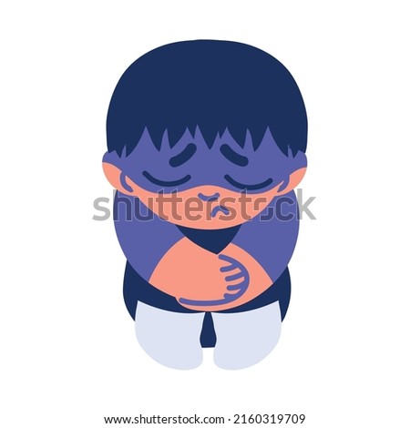scared boy child abuse, concept