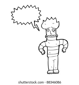 scared cartoon man