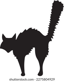 Scared Cat CNC Shape Silhouette Cutout