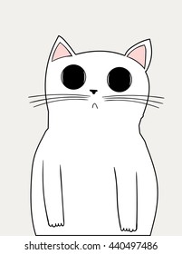 Scared cat. Vector illustration