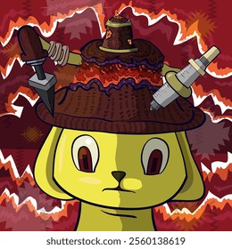 scared cats with volcanoes, injections, and sharp weapons to the head