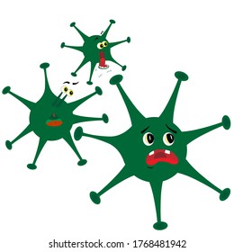 Scared cell virus covid 2019 bacterium miicrobe