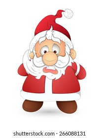 Scared Cute Santa Claus