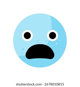 Emoji asustado - icono de Vector plano