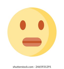 Scared emoji icon design, ready to use vector